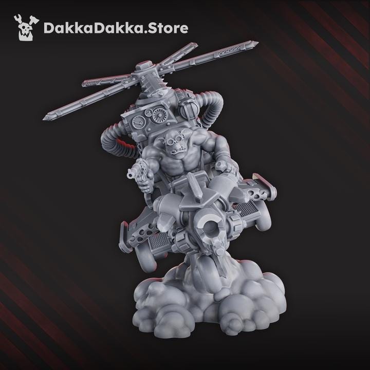 Porkaz Chonky Flyaz | 32/28mm Heroic-Scale Sci-Fi Jetbike Miniatures