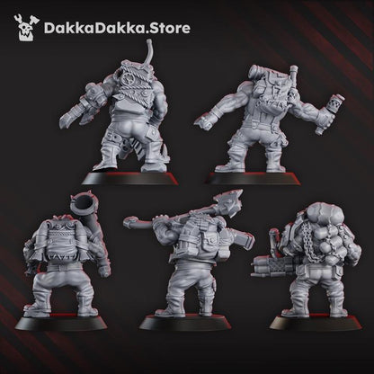 Porkaz Blak Orks Mob | 32/28mm Heroic-Scale Sci-Fi Infantry Miniatures