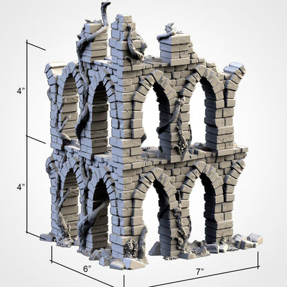 Abandoned City Ruins | 32/28mm Wargaming Scenery and Miniature Terrain