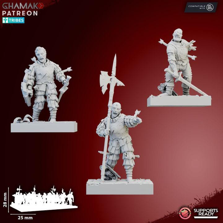 Vampire Imperial Zombies | 28mm Heroic-Scale Fantasy Infantry Miniatures