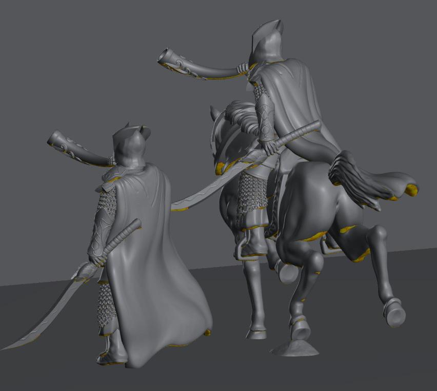 Oathbreaker Elven Horn | 28mm Scale Fantasy Infantry Miniatures