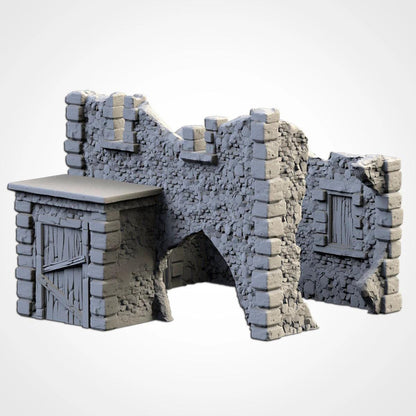 Fantasy Town Ruins | 32/28mm Wargaming Scenery and Miniature Terrain