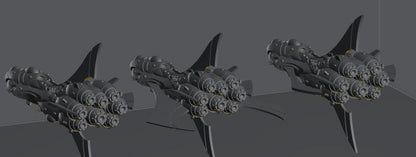 Tech Elves Fleet Scale Dreadnaught | Space Fleet Scale Sci-Fi Miniatures