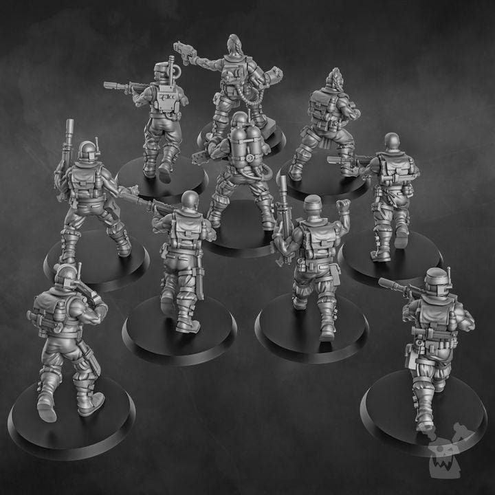 Orc Slayer Squad | 32/28mm Heroic-Scale Sci-Fi Infantry