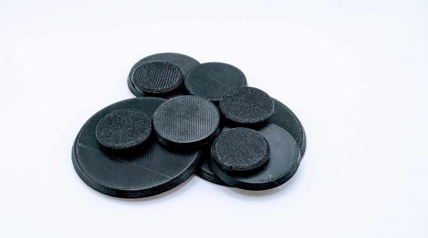 PLA Round Miniature Bases | 32/28mm Round Bases for Skirmish Wargames