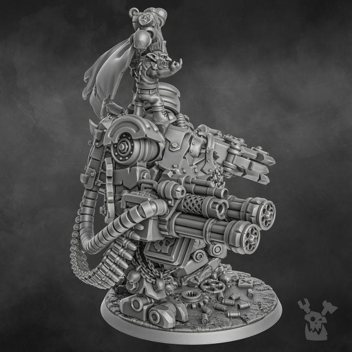 Porkaz Gharghkool 'Da Big Wrecka | 32/28mm Heroic-Scale Sci-Fi Heavy Infantry Miniatures