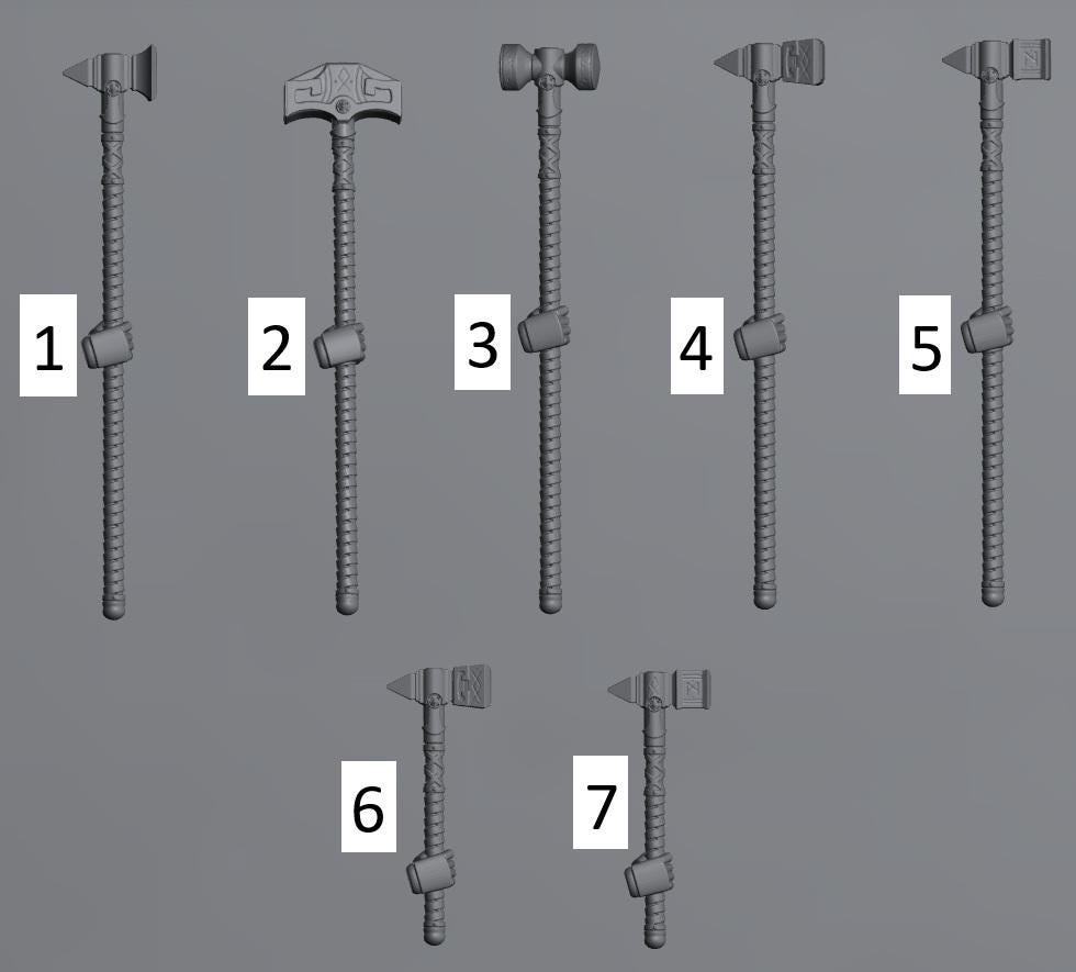 Stormbringer Conversion Bits | Weapons, Shield and Armour Accessories for 28-32mm Sci-Fi Miniatures