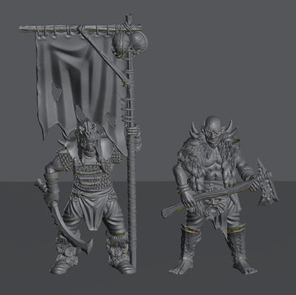 Orc Command | 28mm Scale Fantasy Infantry Miniatures