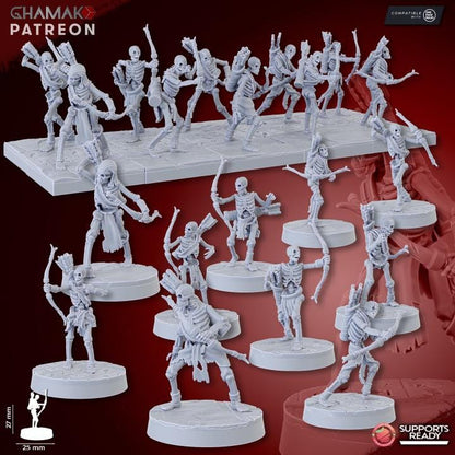 Undead Pharaohs Sand Skeletons | 28mm Heroic-Scale Fantasy Infantry Miniatures