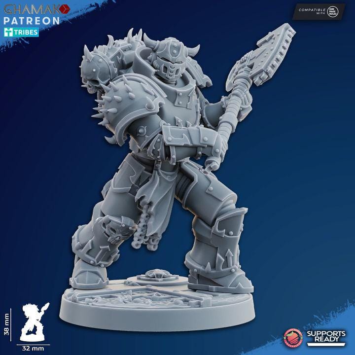 Heretic Militum Core Troops | 32/28mm Heroic-Scale Sci-Fi Power Armoured Infantry