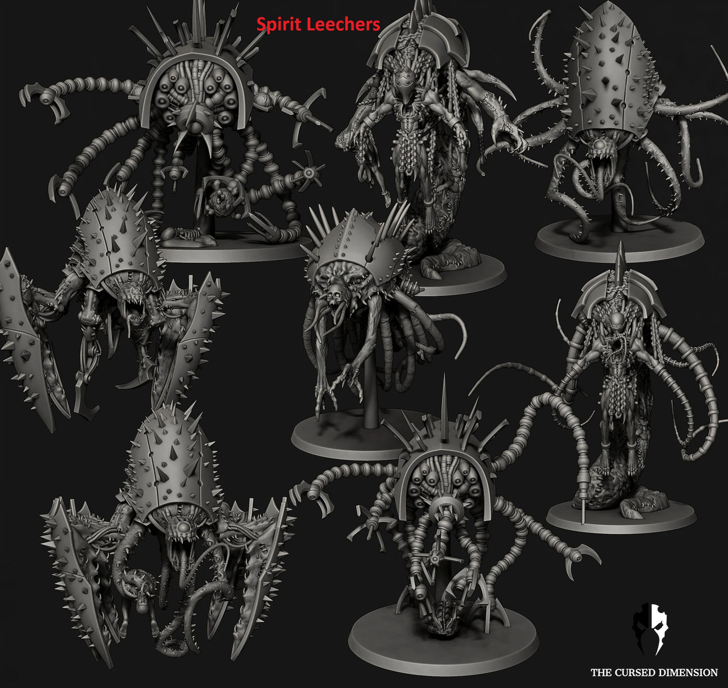 Cursed Elves Collector/Spirit Leecher | 32/28mm Heroic-Scale Sci-Fi Monster Miniatures