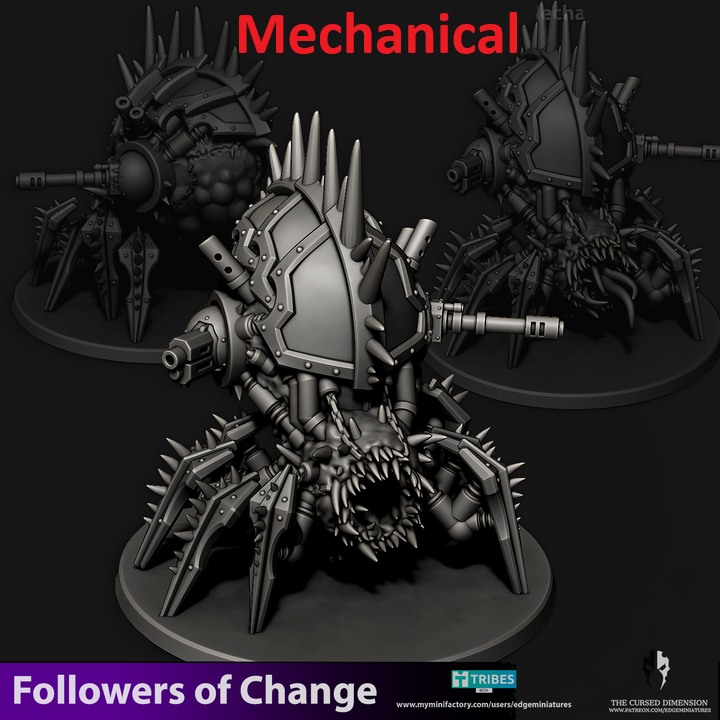 Followers of Change Crawlers | 32/28mm Heroic-Scale Sci-Fi Vehicle