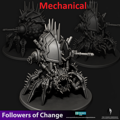 Followers of Change Crawlers | 32/28mm Heroic-Scale Sci-Fi Vehicle