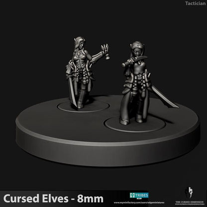 Cursed Elves Royal Court | 8mm Epic Scale Sci-Fi Infantry Miniatures
