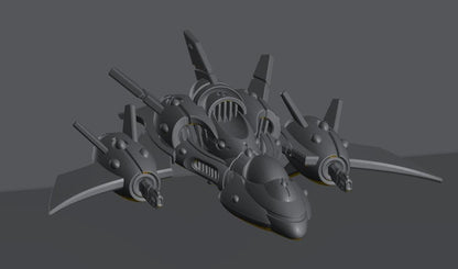 Tech Elves Bombers | 8mm Epic Scale Sci-Fi Vehicle Miniatures