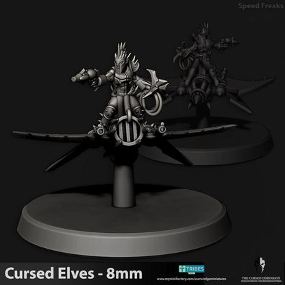 Cursed Elves Speed Freaks | 8mm Epic Scale Sci-Fi Jump Infantry Miniatures