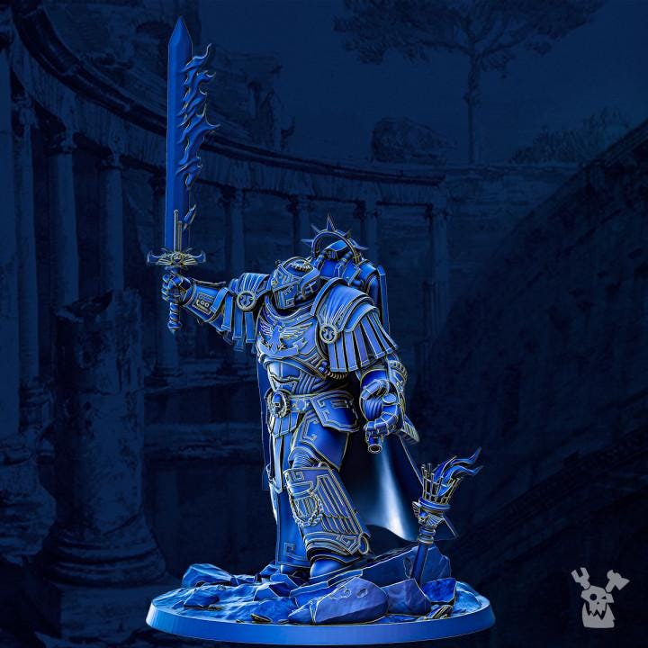 Quintus Aexius The Conditor | 32/28mm Heroic-Scale Sci-Fi Heavy Power Armour Infantry Leader