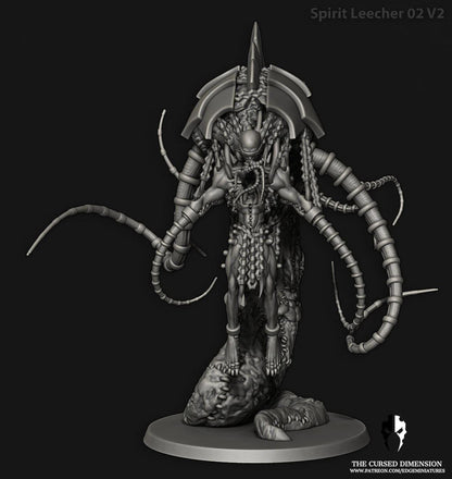 Cursed Elves Collector/Spirit Leecher | 32/28mm Heroic-Scale Sci-Fi Monster Miniatures