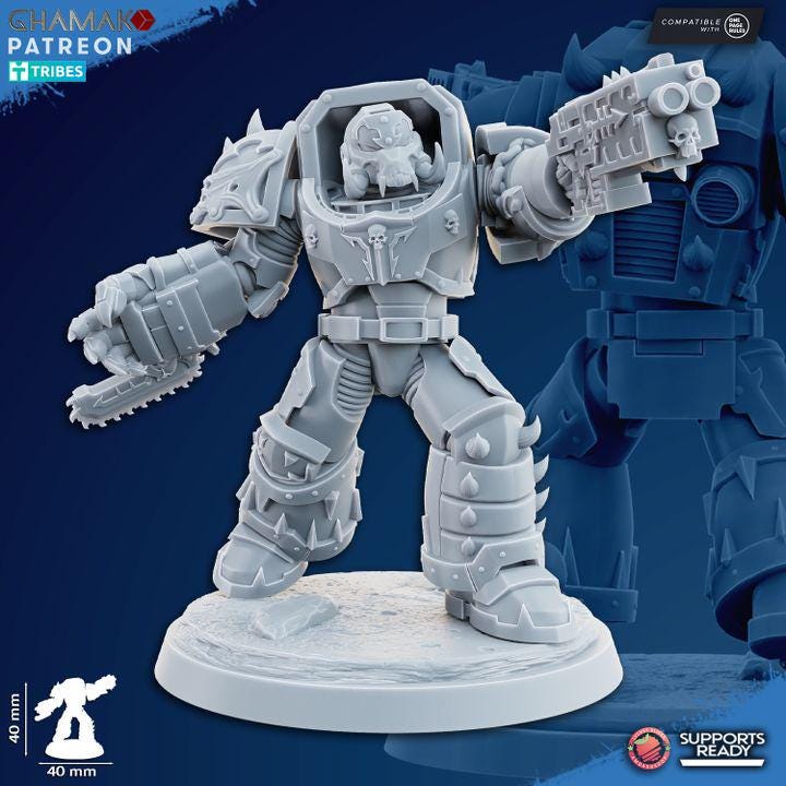 Heretic Exterminators | 32/28mm Heroic-Scale Sci-Fi Heavy Power Armour Infantry