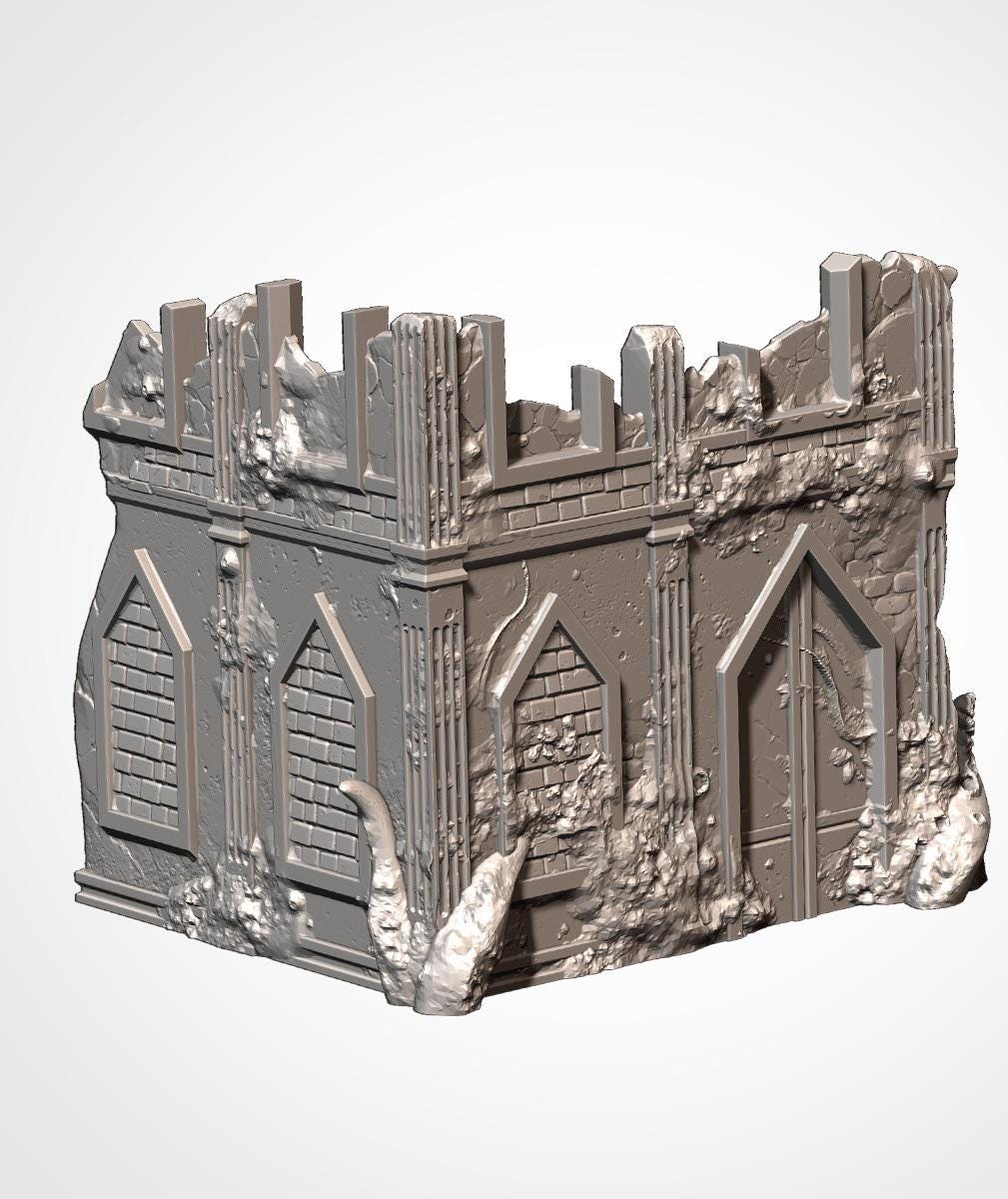 Infected Ruins | 32/28mm Wargaming Scenery and Miniature Terrain
