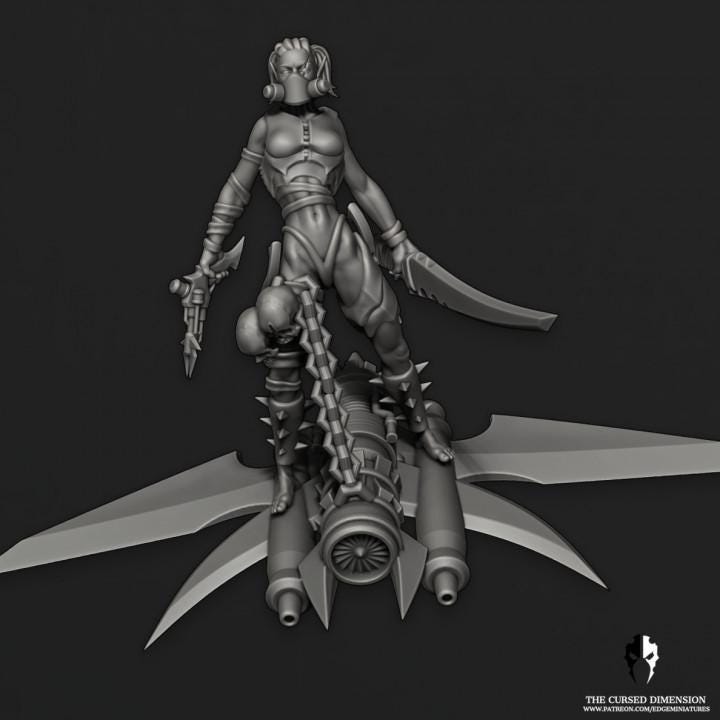 Cursed Elves Speed Freak Riders | 32/28mm Heroic-Scale Sci-Fi Miniatures