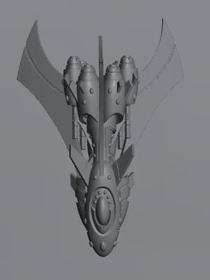 Tech Elves Fleet Scale Cruiser | Space Fleet Scale Sci-Fi Miniatures