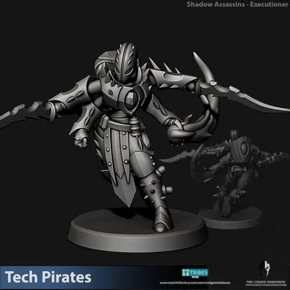 Tech Pirates Shadow Assassins | 32/28mm Heroic-Scale Sci-Fi Infantry Miniatures
