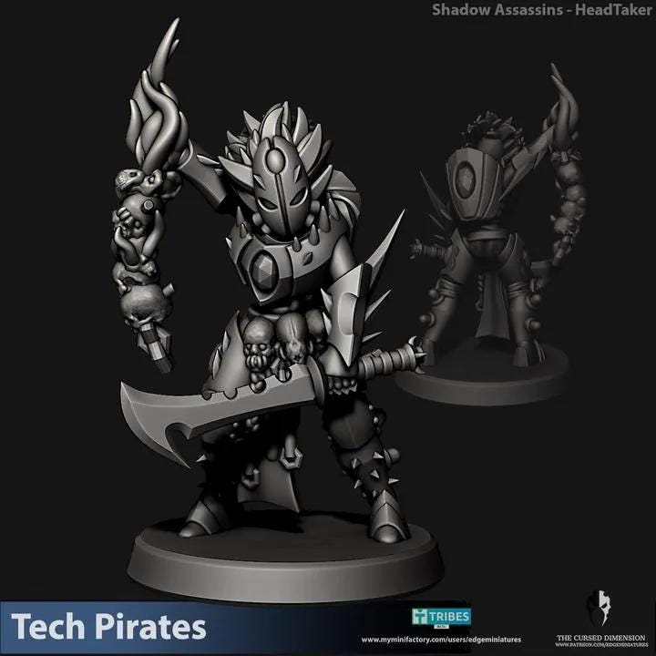 Tech Pirates Shadow Assassins | 32/28mm Heroic-Scale Sci-Fi Infantry Miniatures