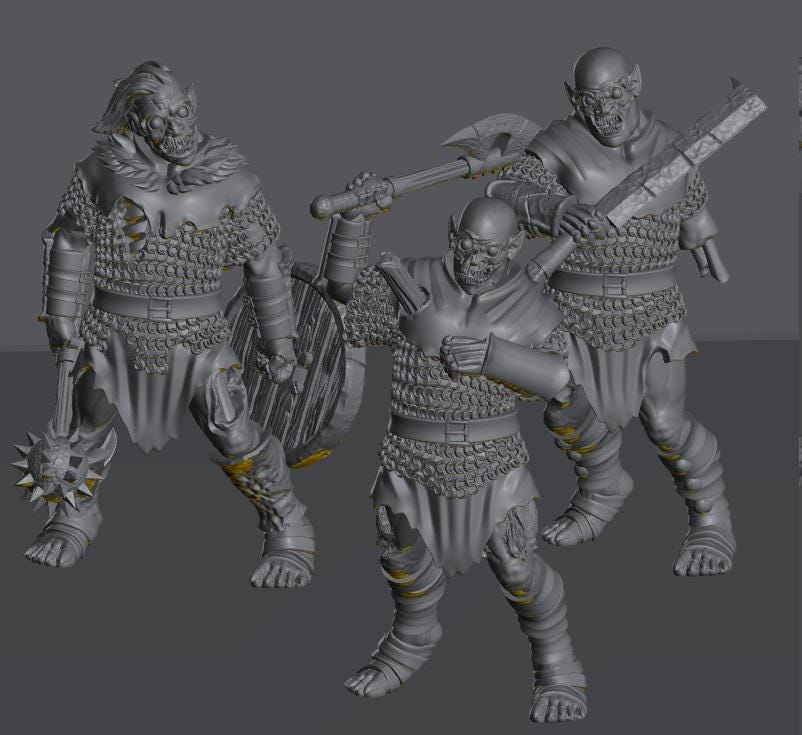 Undead Horde Zombies | 28mm Scale Fantasy Infantry Miniatures