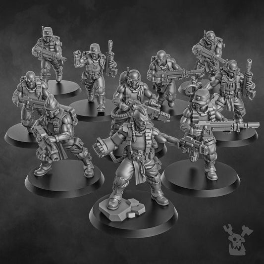 Orc Slayer Squad | 32/28mm Heroic-Scale Sci-Fi Infantry