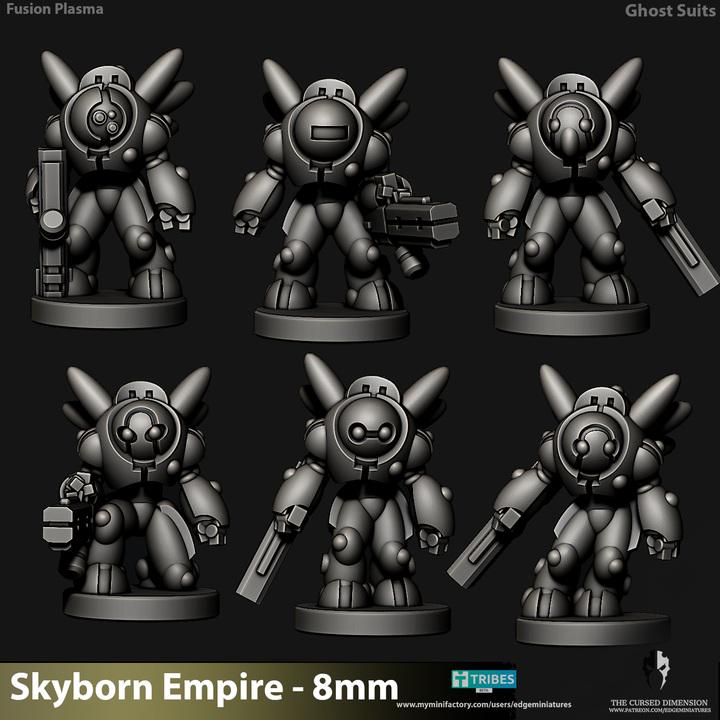 Skyborn Ghost Suits | 8mm Epic Scale Sci-Fi Infantry Miniatures