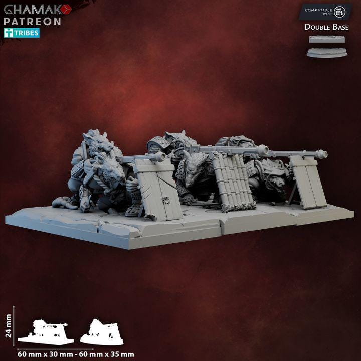 Ratmen Murata Ratshooters | 28mm Heroic-Scale Fantasy Infantry Miniatures