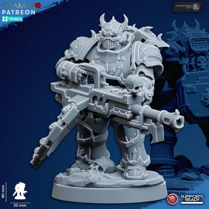Heretic Traitor Desolators | 32/28mm Heroic-Scale Sci-Fi Power Armoured Infantry