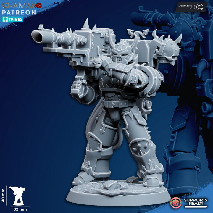 Heretic Traitor Desolators | 32/28mm Heroic-Scale Sci-Fi Power Armoured Infantry