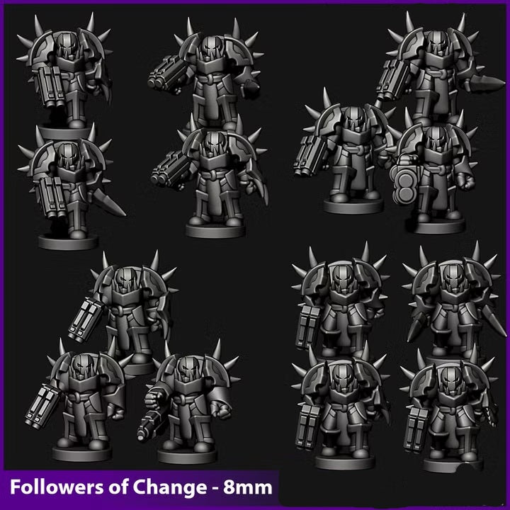 Followers of Change Specialty Warriors | 8mm Epic Scale Sci-Fi Infantry Miniatures