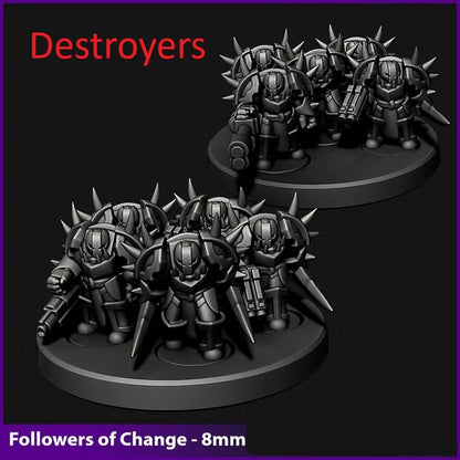 Followers of Change Specialty Warriors | 8mm Epic Scale Sci-Fi Infantry Miniatures