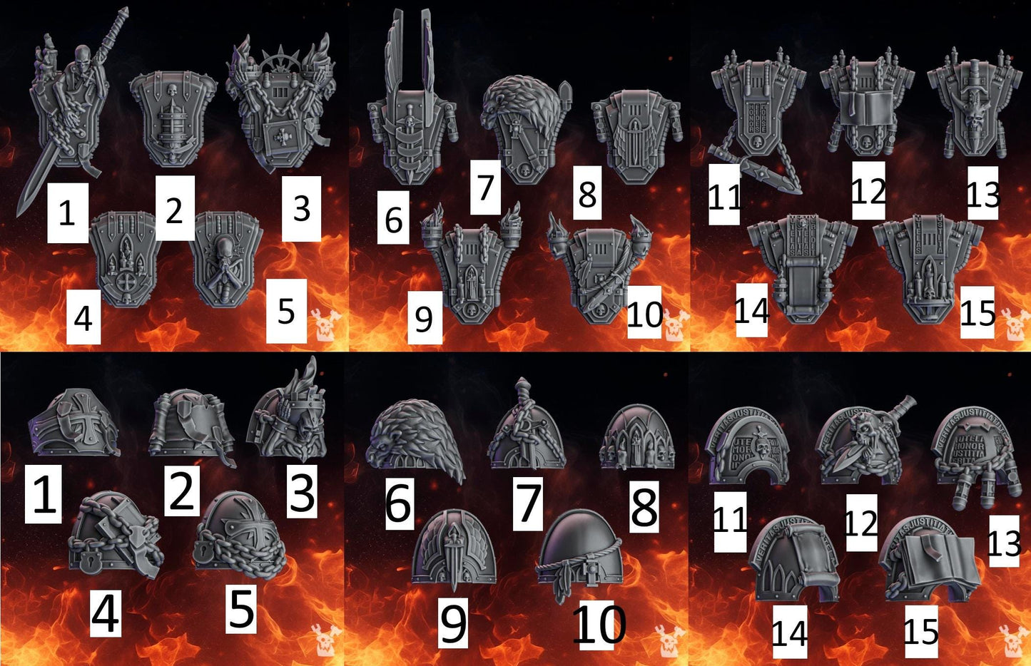 Pactum Aeternum Conversion Bits | Weapons, Shield and Armour Accessories for 28-32mm Sci-Fi Miniatures