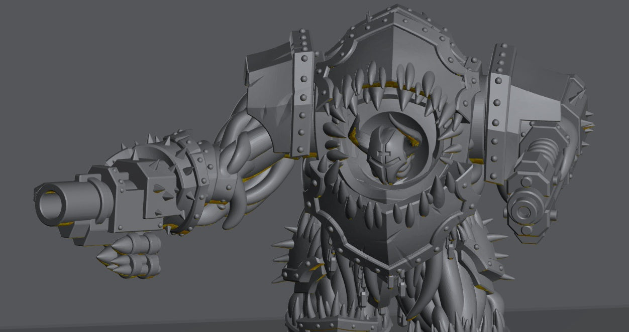 Followers of Change Dreadnaught | 32/28mm Heroic-Scale Sci-Fi Heavy Infantry