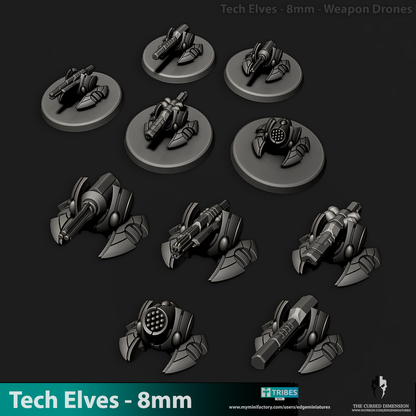 Tech Elves Drones | 8mm Epic Scale Sci-Fi Miniatures
