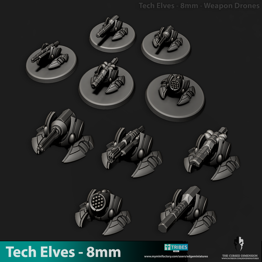 Tech Elves Drones | 8mm Epic Scale Sci-Fi Miniatures