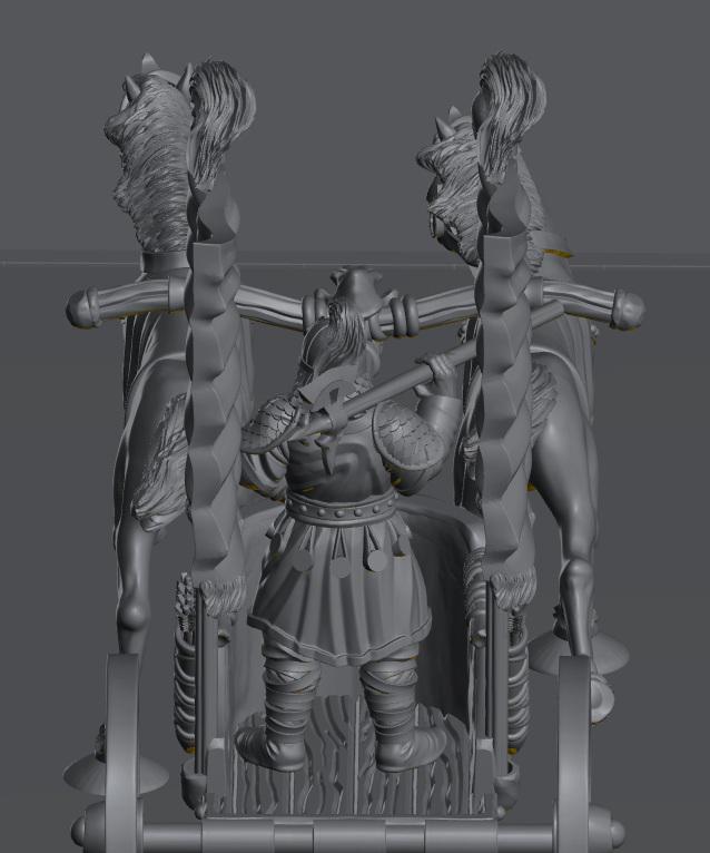 Chariot Raiders Warrior on Chariot | 28mm Scale Fantasy War Machine Miniatures