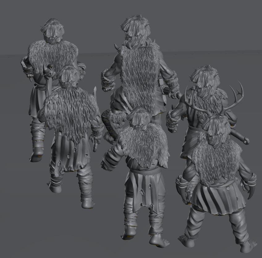 Savage Hillmen Warriors | 28mm Scale Fantasy Infantry Miniatures