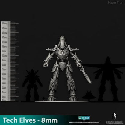 Tech Elves Super Titan | 8mm Epic Scale Sci-Fi Titan Miniature