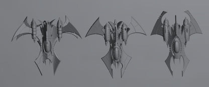 Cursed Elves Fighters | 8mm Epic Scale Sci-Fi Vehicle Miniatures