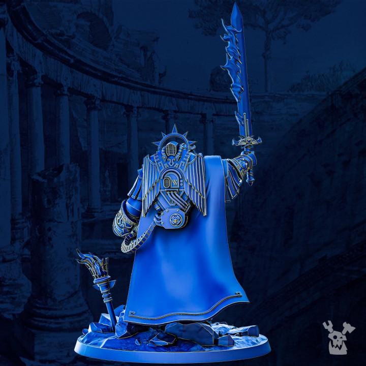 Quintus Aexius The Conditor | 32/28mm Heroic-Scale Sci-Fi Heavy Power Armour Infantry Leader