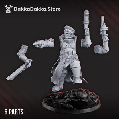 Guard Commissar | 32/28mm Heroic-Scale Sci-Fi Infantry Hero