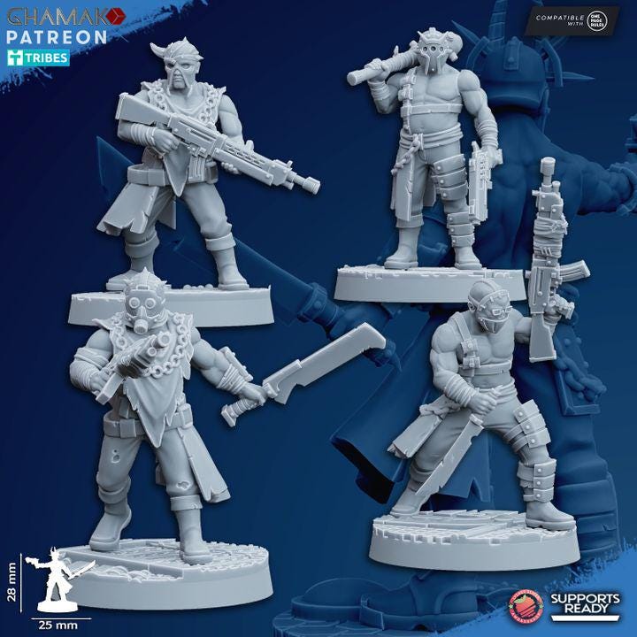 Heretic Cultists | 32/28mm Heroic-Scale Sci-Fi Infantry