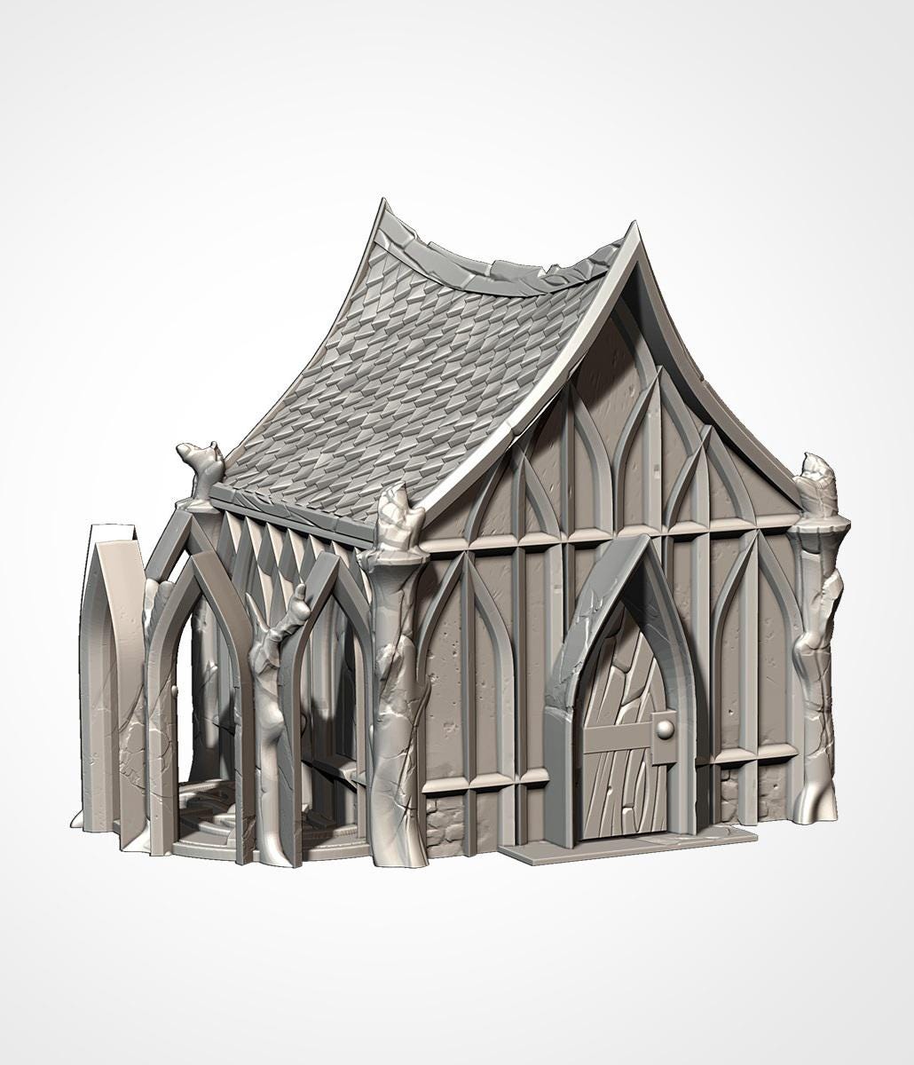 Wood Elf Village | 32/28mm Wargaming Scenery and Miniature Terrain