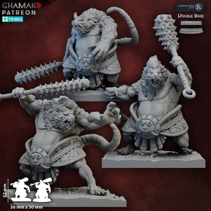 Ratmen RattOni Sumo | 28mm Heroic-Scale Fantasy Monster Miniatures