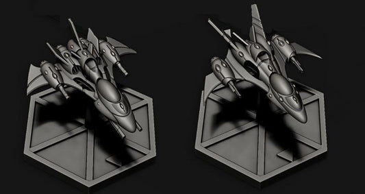 Tech Elves Fighters | 8mm Epic Scale Sci-Fi Vehicle Miniatures